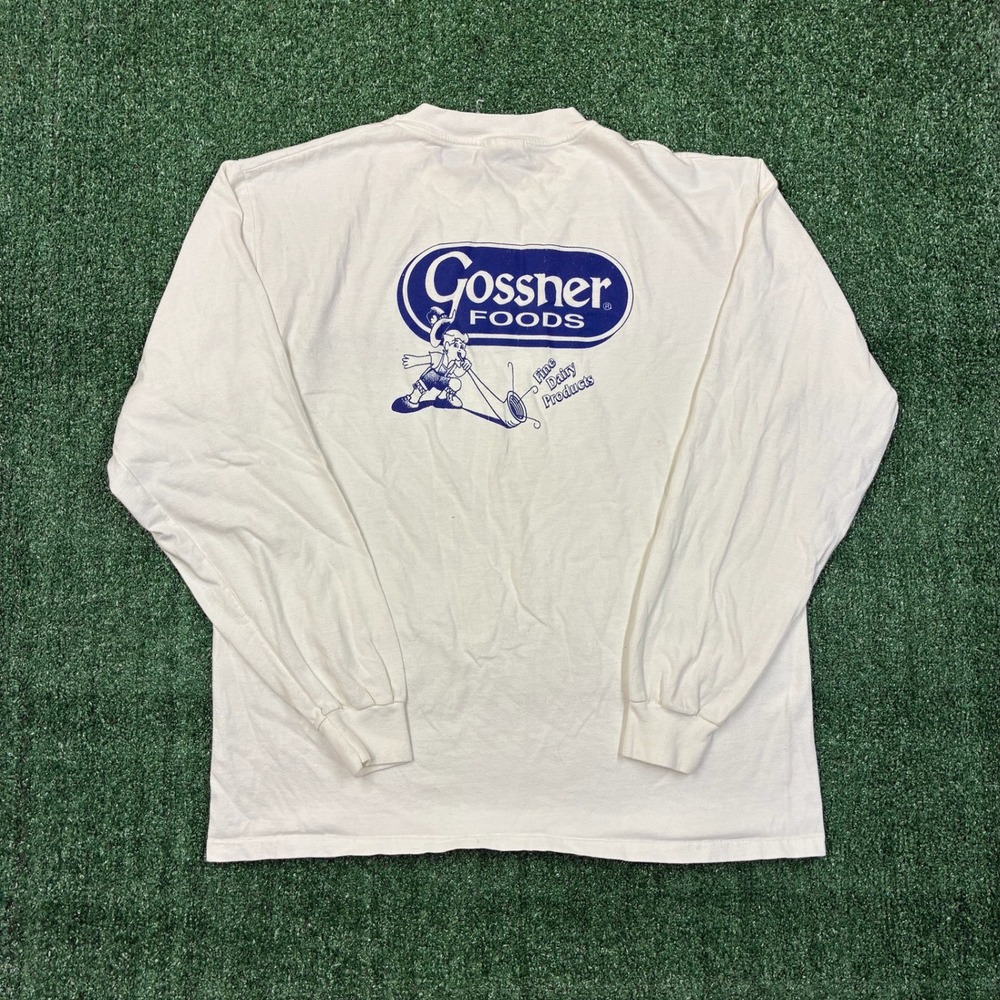 Vintage 90s Hanes Beefy-T Gossner Foods Long Sleeve T-shirt